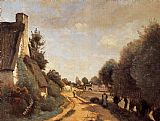 Jean-Baptiste-Camille Corot A Road near Arras painting